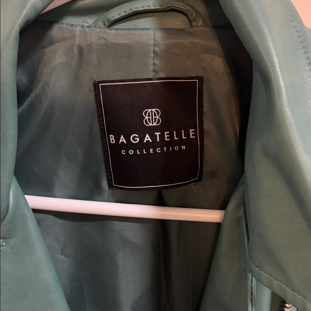 Bagatelle Women's Green Leather Jacket (XS) - Picture 2 of 2